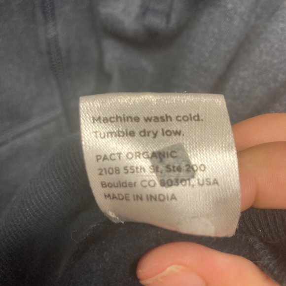 Pact organic blue full zip up hooded jacket medium - Picture 8 of 9